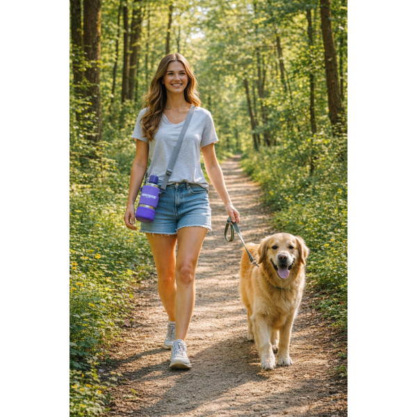 2-in-1 travel bottle - perfect for walks