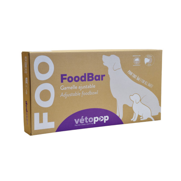 Gamelle surélevée ajustable pour chien et chat