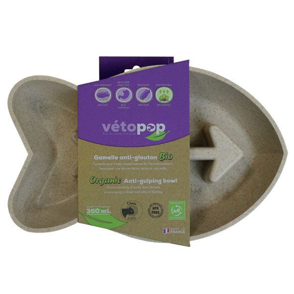 Gamelle anti-glouton BIO chat