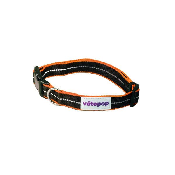 Adjustable Black Dog Collar