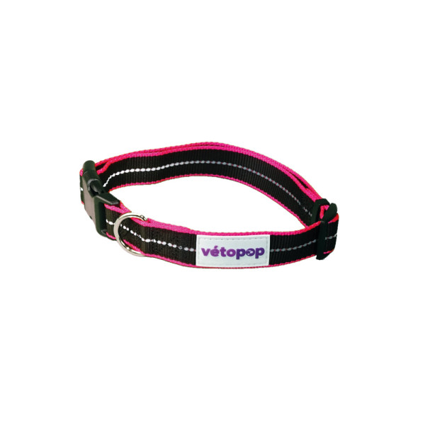 Adjustable Black Dog Collar