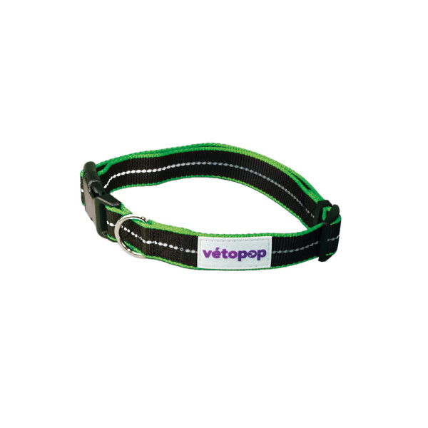 Adjustable Black Dog Collar