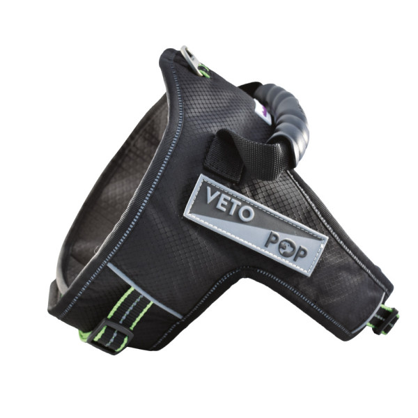 Adjustable Black Dog Harness