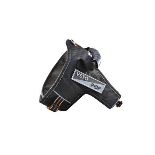 Adjustable Black Dog Harness