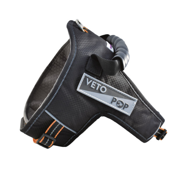 Adjustable Black Dog Harness