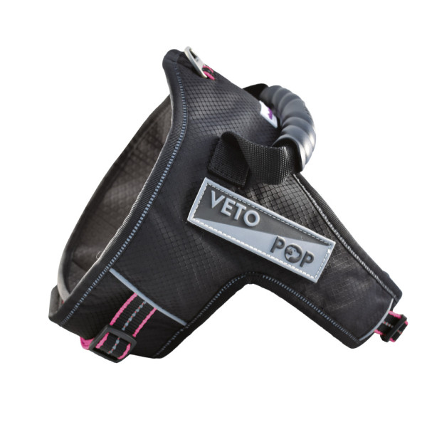 Adjustable Black Dog Harness
